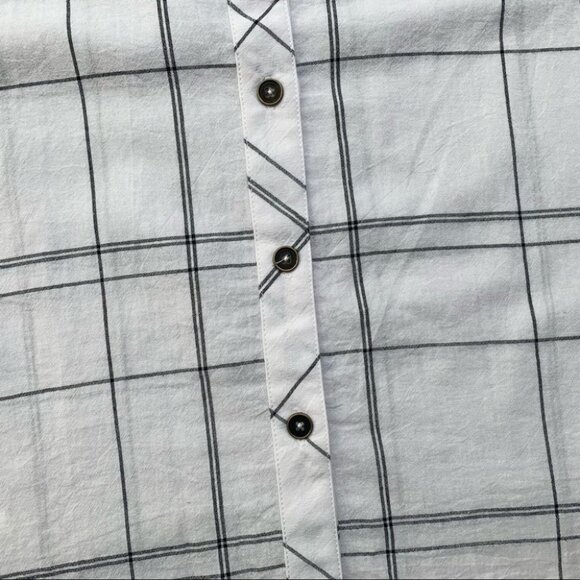 Anthropologie Ash and Ember Button Down Shirt Collared Paid Western Size Small - Picture 11 of 16